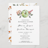 水の色かぼちゃの秋葉リハーサルディナー 案内状 (正面/裏面)