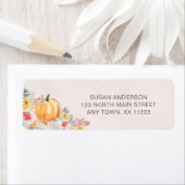 水の色かぼちゃの赤ちゃんシャワー ラベル (インサイチュ)