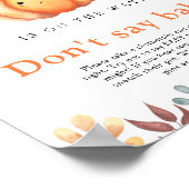 水の色かぼちゃの赤ちゃんシャワー – 言わないベビー ポスター (角)