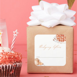 水の色かぼちゃパイ感謝残り スクエアシール