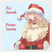 水の色からサンタの贈り物 スクエアシール (正面)