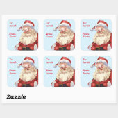 水の色からサンタの贈り物 スクエアシール (シート)