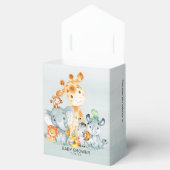 水の色かわいいサファリジャングルガールベビーシャワー フェイバーボックス (オープン)