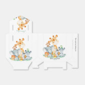 水の色かわいいサファリジャングルガールベビーシャワー フェイバーボックス (折り畳みなし)