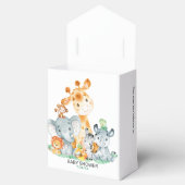 水の色かわいいサファリジャングルガールベビーシャワー フェイバーボックス (オープン)