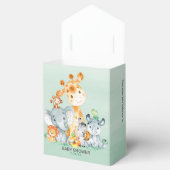 水の色かわいいサファリジャングルガールベビーシャワー フェイバーボックス (オープン)