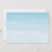 水の色かわいいサファリジャングルボーイ赤ちゃんシャワー 招待状 (裏面)