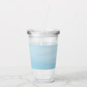 水の色かわいいサファリジャングル動物ベビーシャワー アクリルタンブラー (裏面)