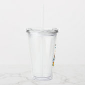 水の色かわいいサファリジャングル動物ベビーシャワー アクリルタンブラー (右)