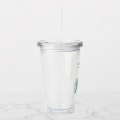 水の色かわいいサファリジャングル動物ベビーシャワー アクリルタンブラー (右)