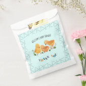 水の色かわいいチキンボーイ赤ちゃんシャワーありがとう フェイバーバッグ (封をした状態)