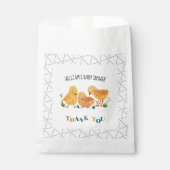水の色かわいいチキンボーイ赤ちゃんシャワーありがとう フェイバーバッグ (正面)