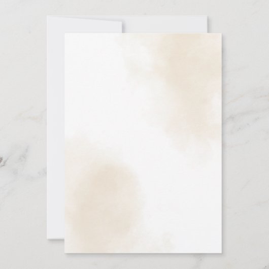 水の色かわいいテディベアバルーンベビーシャワー 招待状 (裏面)