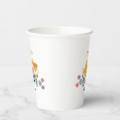 水の色かわいい小さなチキンファミリーベビーシャワー 紙コップ (左)