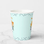 水の色かわいい小さなチキンファミリーベビーシャワー 紙コップ (左)