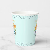 水の色かわいい小さなチキンファミリーベビーシャワー 紙コップ (右)