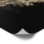 水の色かわいい小さなチムンク動物野生動物 ポスター (角)