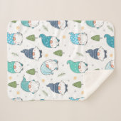 水の色かわいい漫画の森格言 シェルパブランケット (正面(横))