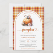 水の色かわいい甘い小さなかぼちゃの秋 招待状 (正面)