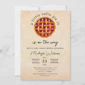 水の色かわいこちゃんパイは途中ベビーシャワー 招待状 (正面)