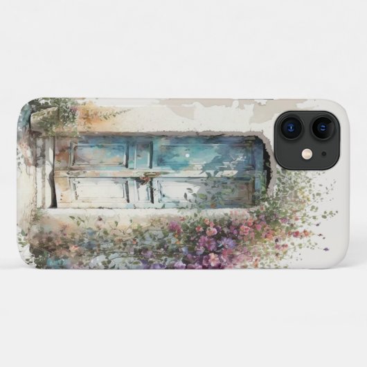 水の色かわいらしのドア野生の花の贈り物 Case-Mate iPhoneケース (裏面(横))