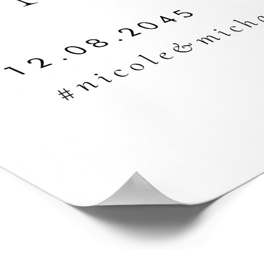 水の色かわいらしの庭の花結婚の歓迎 ポスター (角)