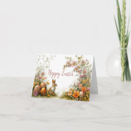 水の色かわいらしフローライースターエッグホリデーカード カード