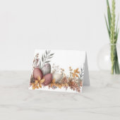 水の色かわいらしフローライースターエッグホリデーカード カード (裏面)