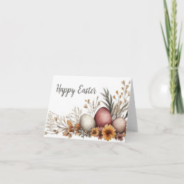 水の色かわいらしフローライースターエッグホリデーカード カード