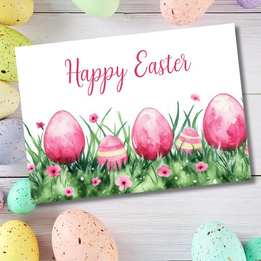 水の色かわいらしフローライースターエッグホリデーカード カード