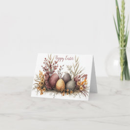 水の色かわいらしフローライースターエッグホリデーカード カード