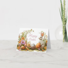 水の色かわいらしフローライースターエッグホリデーカード