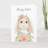 水の色かわいらしフローライースターバニー シーズンカード (正面)