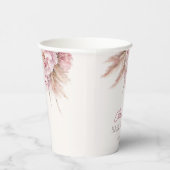 水の色かわいらしフローラピンク赤ちゃんシャワー 紙コップ (右)