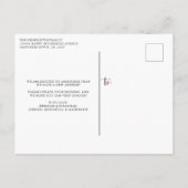 水の色かわいらしフローラ新しいアドレスの移動 案内ポストカード (裏面)