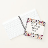 水の色かわいらしフローラ花嫁プロポーザルのカード ノートブック (内部)