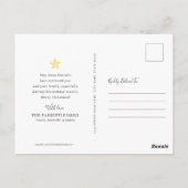 水の色かわいらし出生クリスチャンクリスマス ポストカード (裏面)