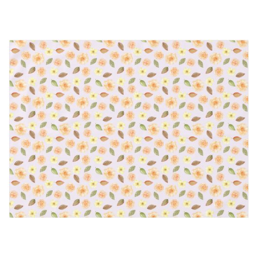 水の色かわいらし秋のフローラ赤ちゃんシャワーパーティー テーブルクロス (正面(横))