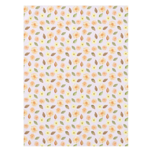 水の色かわいらし秋のフローラ赤ちゃんシャワーパーティー テーブルクロス (正面)