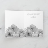 水の色かわいらし花模様マザーズのデイカード カード (内部)