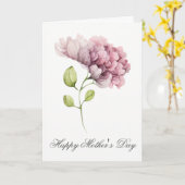水の色かわいらし花模様マザーズのデイカード カード (黄色い花)
