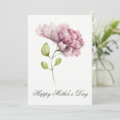 水の色かわいらし花模様マザーズのデイカード カード (スタンド正面)