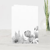 水の色かわいらし花模様マザーズのデイカード カード (裏面)