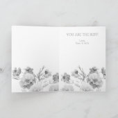 水の色かわいらし花模様マザーズのデイカード カード (内部)