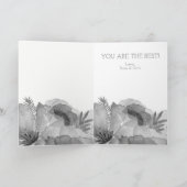 水の色かわいらし花模様マザーズのデイカード カード (内部)