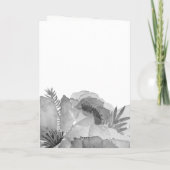 水の色かわいらし花模様マザーズのデイカード カード (裏面)