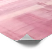 「水の色がきれい」と夕日 ポスター (角)