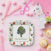 水の色がアーティチョークオーガニックを生成 ペーパープレート (パーティー)