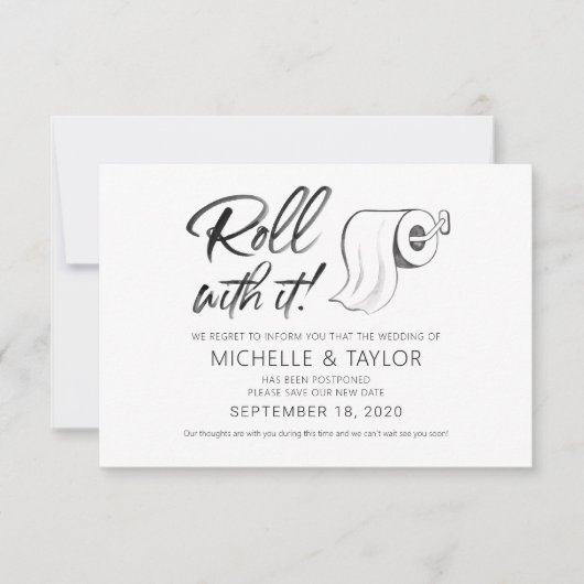 水の色がカード転がで延期された場合 ノートカード (正面)