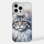 水の色が優雅な猫 iPhoneケース (裏面)